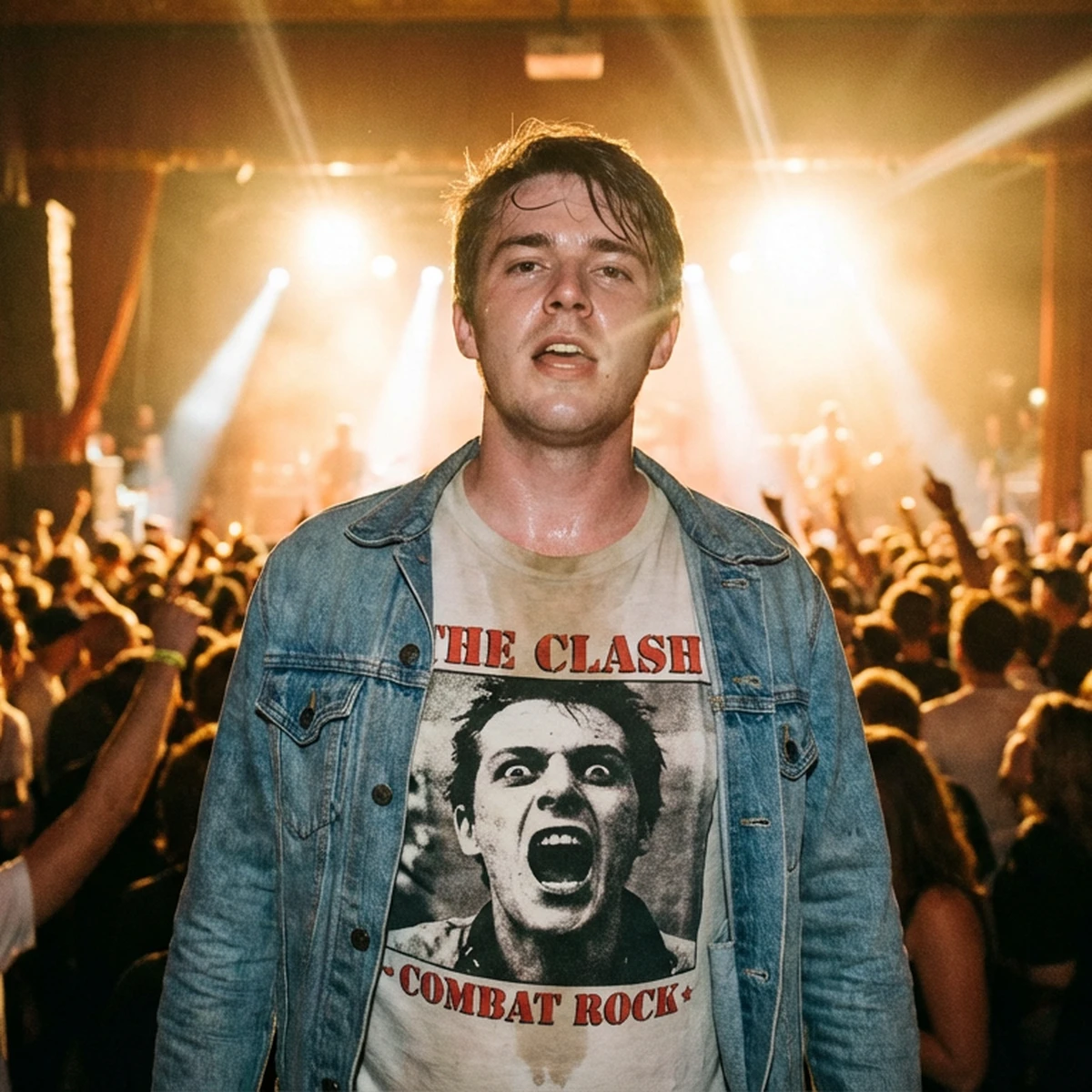 Fan wearing Blitz kreativ tee
