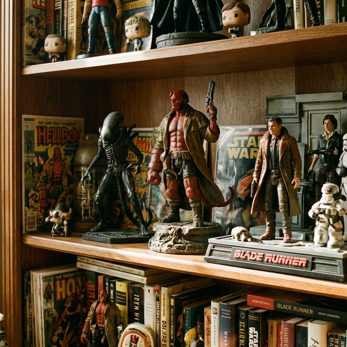 Collector shelf with figures